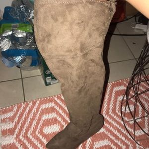 High heel boots (grayish , brownish)